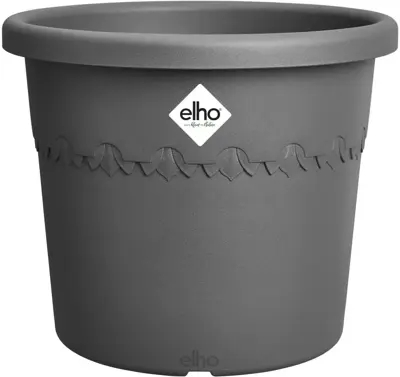Elho bloempot Algarve Cilindro 35cm antraciet - afbeelding 1