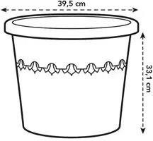 Elho bloempot Algarve Cilindro 40cm terra - afbeelding 2
