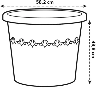 Elho bloempot Algarve Cilindro 58cm tijmgroen - afbeelding 7