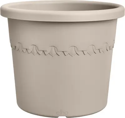 elho bloempot algarve cilindro d48 h40cm Paddenstoel beige - afbeelding 1