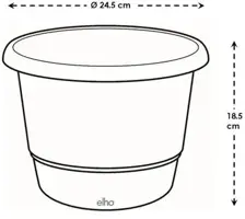 Elho bloempot Amiga 25 cm Antraciet - afbeelding 6
