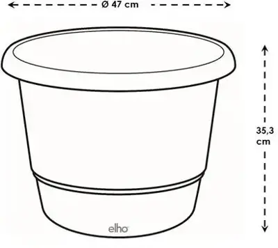 Elho bloempot Amiga 47cm tijmgroen - afbeelding 5
