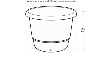 Elho bloempot Amiga rond 30cm antraciet - afbeelding 6