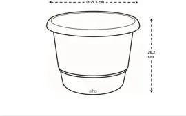 Elho bloempot Amiga rond 30cm antraciet - afbeelding 6
