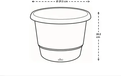 Elho bloempot Amiga rond 30cm tijmgroen - afbeelding 5