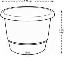 elho bloempot amiga rond d40 h29cm Antraciet - afbeelding 5