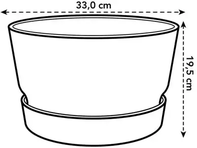 Elho bloempot Greenville Bowl 33cm Goudkleurig Zand - afbeelding 5