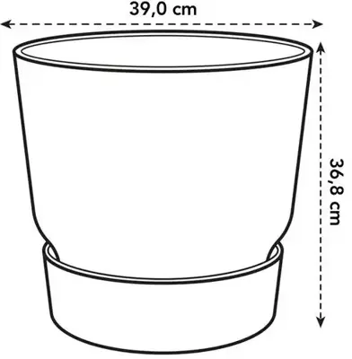 Elho Bloempot Greenville Rond 40cm Goudkleurig Zand - afbeelding 5