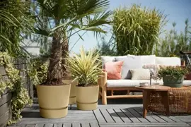 Elho Bloempot Greenville Rond 40cm Goudkleurig Zand - afbeelding 6