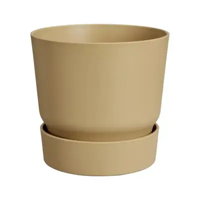 Elho Bloempot Greenville Rond 40cm Goudkleurig Zand - afbeelding 1