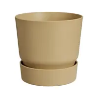 Elho Bloempot Greenville Rond 40cm Goudkleurig Zand - afbeelding 1