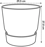 Elho bloempot Greenville Round 30cm Goudkleurig Zand - afbeelding 5