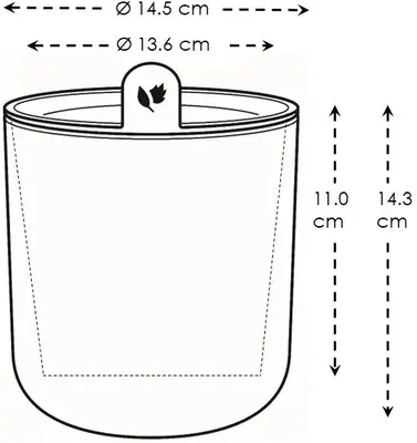 elho bloempot happy herbs d14 h17cm Linnen wit - afbeelding 6