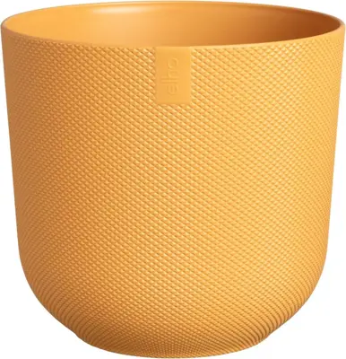 Elho bloempot Jazz rond 14x13cm amber geel - afbeelding 1