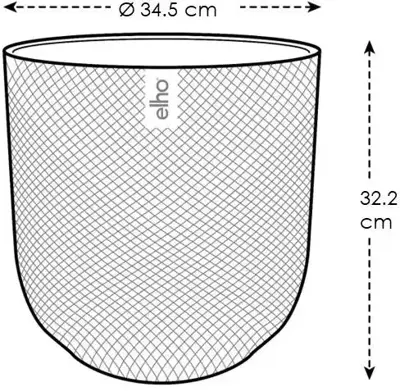 Elho Bloempot Jazz rond 35cm Amber Geel - afbeelding 5