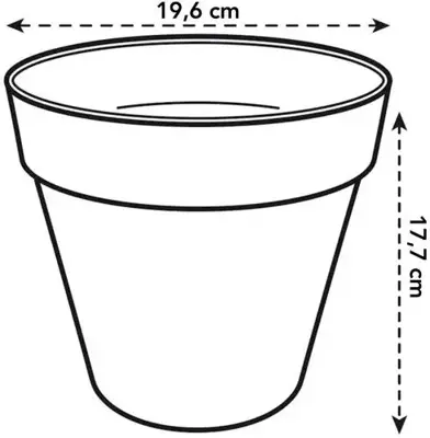 Elho bloempot Loft Urban rond 20cm lavendel lila - afbeelding 3