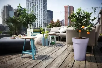 Elho Bloempot Loft Urban rond hoog 35cm Lavendel Lila - afbeelding 5