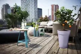 Elho Bloempot Loft Urban rond hoog 35cm Lavendel Lila - afbeelding 5