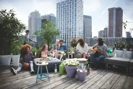 Elho bloempot Loft Urban Rond Wielen 40 cm Lavendel Lila - afbeelding 4
