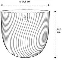 Elho bloempot Sereh 30cm koele klei - afbeelding 6