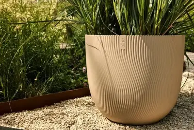 Elho bloempot Sereh 30cm paddenstoel beige - afbeelding 8