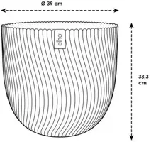 Elho bloempot Sereh 40cm koele klei - afbeelding 5