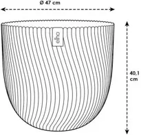 Elho bloempot Sereh 47cm koele klei - afbeelding 5