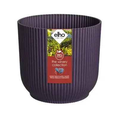 Elho bloempot The WInery Collection 22cm Donkerpaars - afbeelding 1
