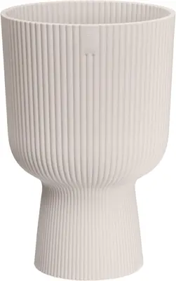 Elho bloempot vibes fold coupe d14 h21cm Linnen wit