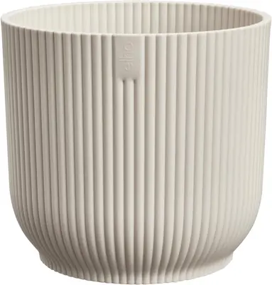 elho bloempot vibes fold rond mini d11 h11cm Linen white - afbeelding 1