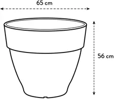 Elho bloempot Vibia Campana 65cm terra - afbeelding 6