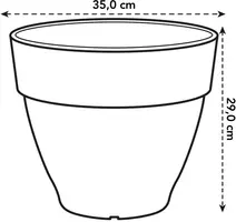 elho bloempot vibia campana rond d35 h30cm Esdoorn paars - afbeelding 6