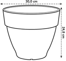Elho bloempot Vibia Campina 30cm Pistachegroen - afbeelding 3