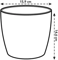 Elho brussels bloempot rond 16 cm wit - afbeelding 3