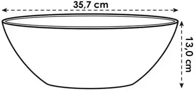 Elho brussels diamond bloempot ovaal 36 cm wit - afbeelding 3