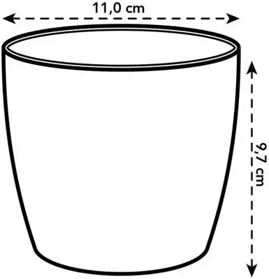 Elho brussels mini bloempot rond 10,5 cm antraciet - afbeelding 4