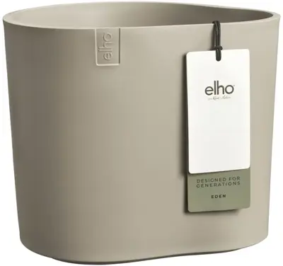 Elho Eden 25 - Grijs - L 26 x B 25 x H 23 cm - Binnen en Buiten - 100% gerecycled - afbeelding 1
