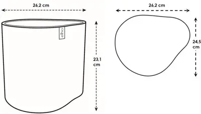 Elho Eden 25 - Wit - L 26 x B 25 x H 23 cm - Binnen en Buiten - 100% gerecycled - afbeelding 7