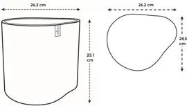 Elho Eden 25 - Wit - L 26 x B 25 x H 23 cm - Binnen en Buiten - 100% gerecycled - afbeelding 7