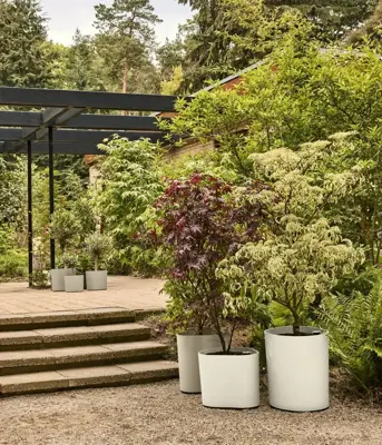 Elho Eden Aquacare Medium 40 - Wit - L 42 x B 38 x H 42 cm - Binnen en Buiten - 100% gerecycled - afbeelding 6