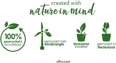 Elho Eden Aquacare Medium 40 - Wit - L 42 x B 38 x H 42 cm - Binnen en Buiten - 100% gerecycled - afbeelding 8