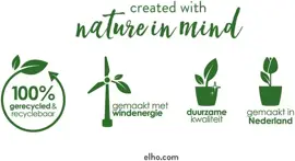 Elho Eden Aquacare Medium 40 - Wit - L 42 x B 38 x H 42 cm - Binnen en Buiten - 100% gerecycled - afbeelding 8