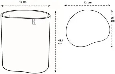 Elho Eden Aquacare Medium 40 - Wit - L 42 x B 38 x H 42 cm - Binnen en Buiten - 100% gerecycled - afbeelding 7
