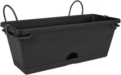 Elho green basics balkonbak mini all-in-1 30 cm living black - afbeelding 2