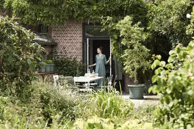 Elho green basics cilinder bloempot 45 cm blad groen - afbeelding 1