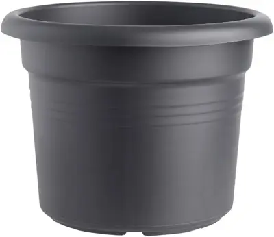 Elho green basics cilinder bloempot 45 cm living black - afbeelding 1