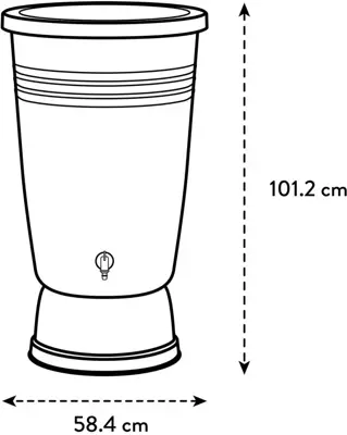 Elho Green basics regenton plus 110 liter - afbeelding 5