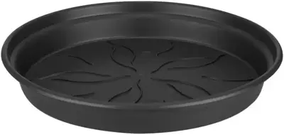 Elho green basics schotel 10 cm living black - afbeelding 1