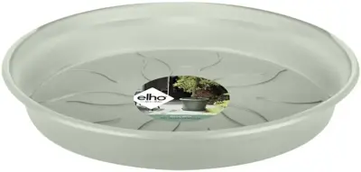 Elho Green Basics schotel 14cm steengroen - afbeelding 1