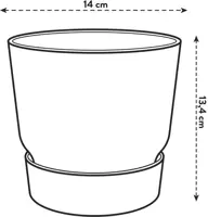 Elho Greenville bloempot 14 cm wit - afbeelding 8